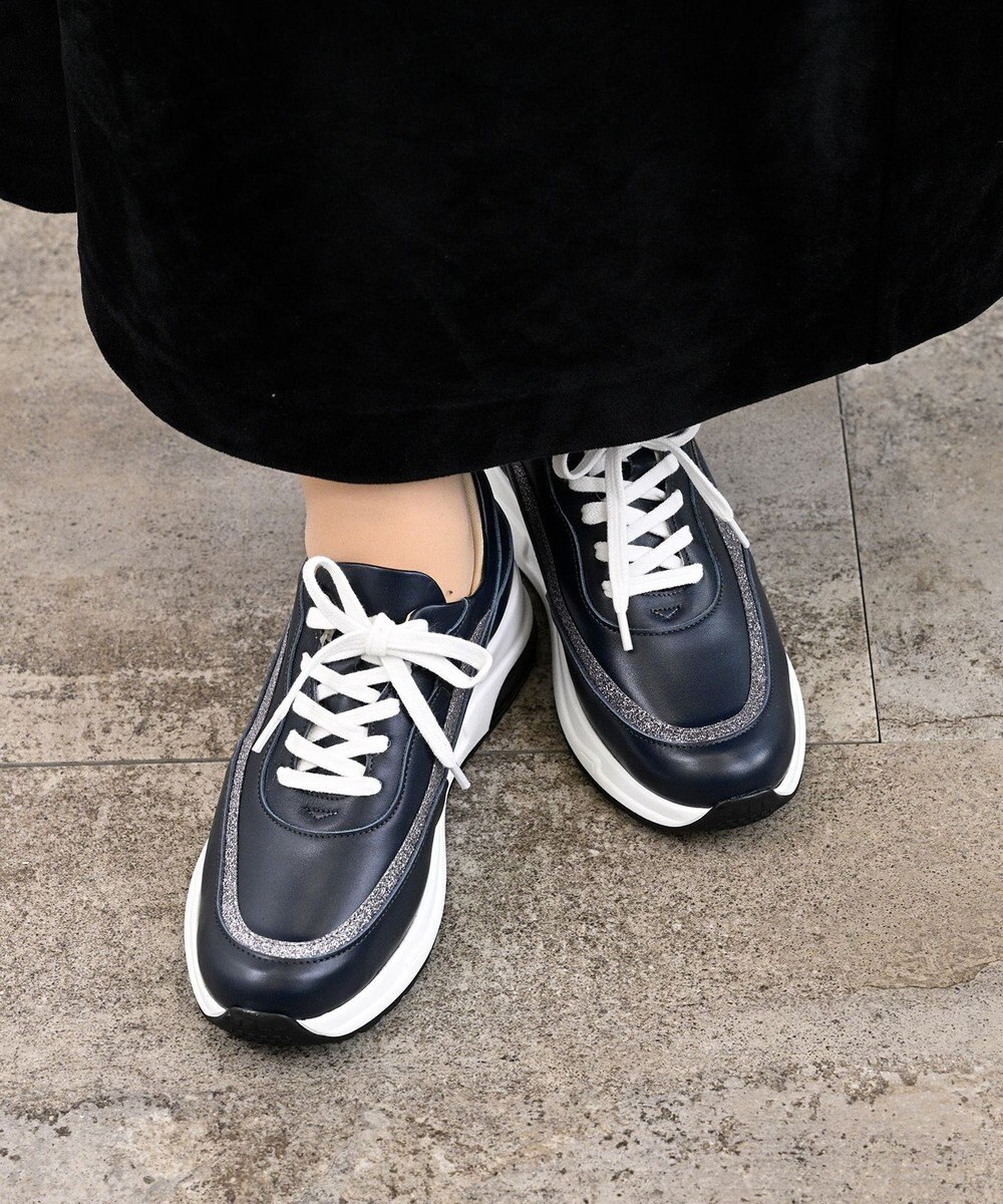 Pointer 日本製 本革厚底スニーカー 