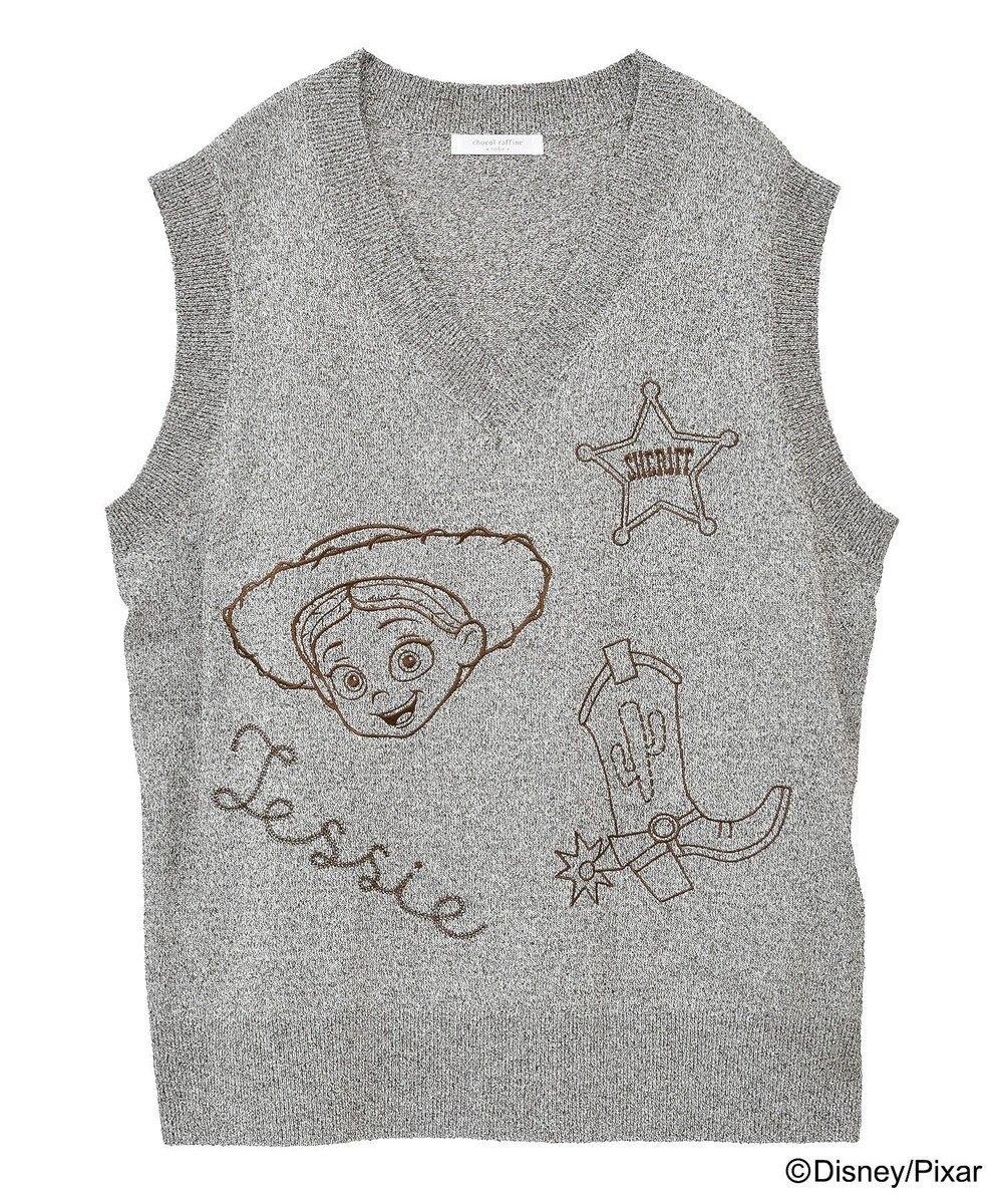 Green Parks ＴＯＹ　ＳＴＯＲＹ　／　刺繍Ｖネックニットベスト 