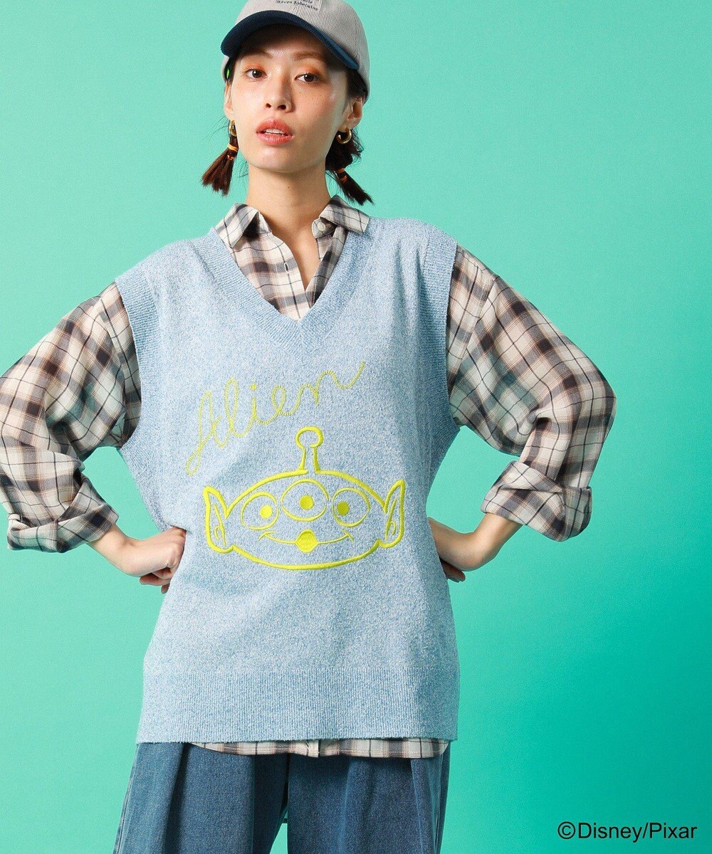 Green Parks ＴＯＹ　ＳＴＯＲＹ　／　刺繍Ｖネックニットベスト 