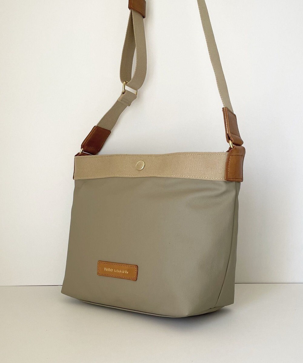 Hekhèr Le Style de Vie 新色追加【日本製】PUコートコットンキャンバス ショルダーバッグ 