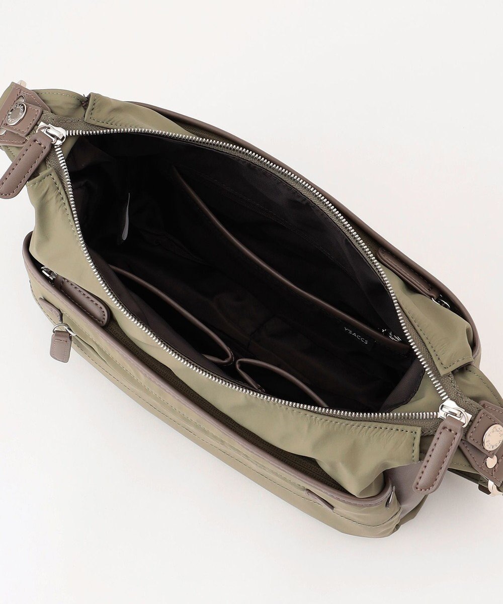 Y'SACCS 【ムック本掲載】【ナイロンタフタ×リサイクルレザー】デイリーショルダー　Sサイズ 