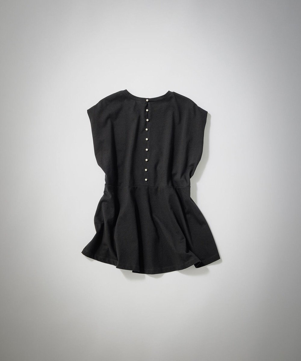 組曲 S 【洗える】バックパールフレアカットソー 