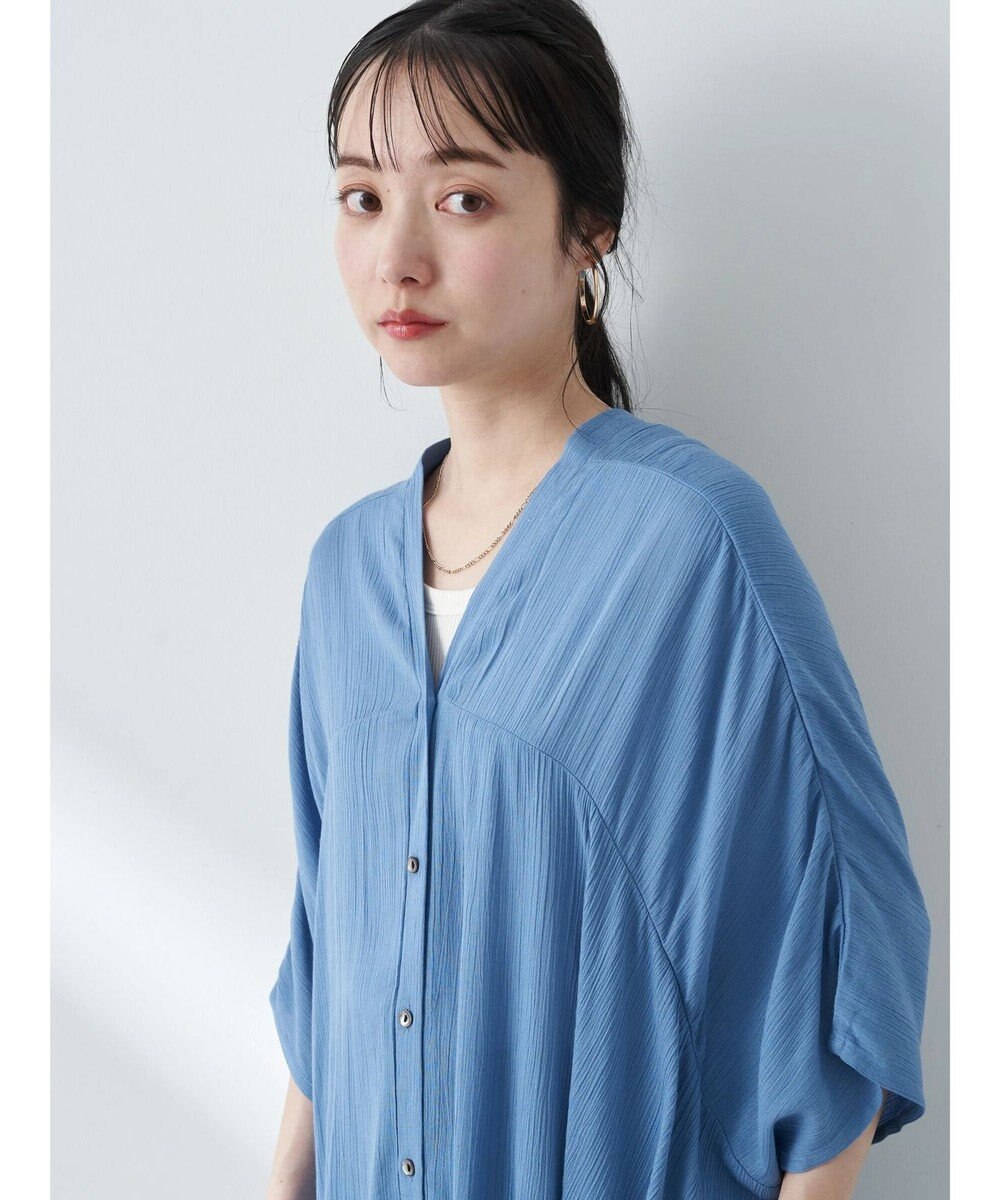 earth music&ecology レーヨンビッグシャツチュニック 