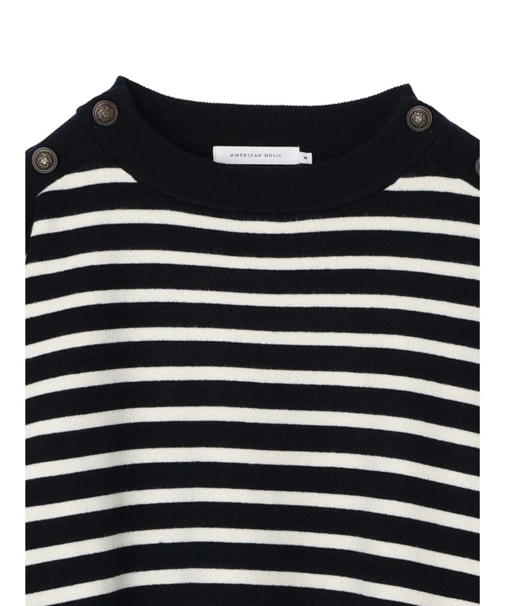 AMERICAN HOLIC バイパチショルダーボタンニットプルオーバー 