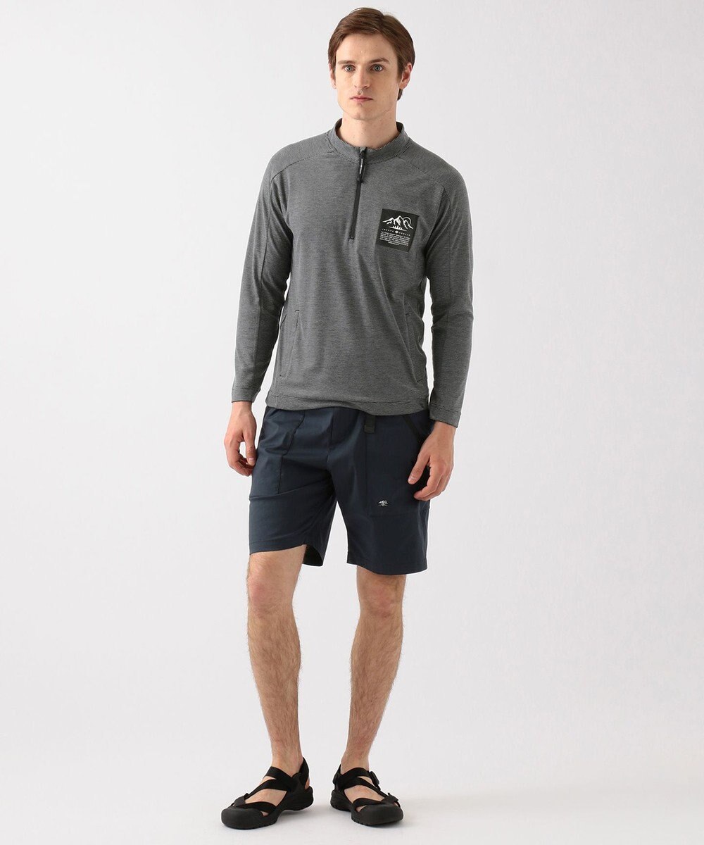 JOSEPH ABBOUD MOUNTAIN デルタメッシュ ハーフZIPカットソー 