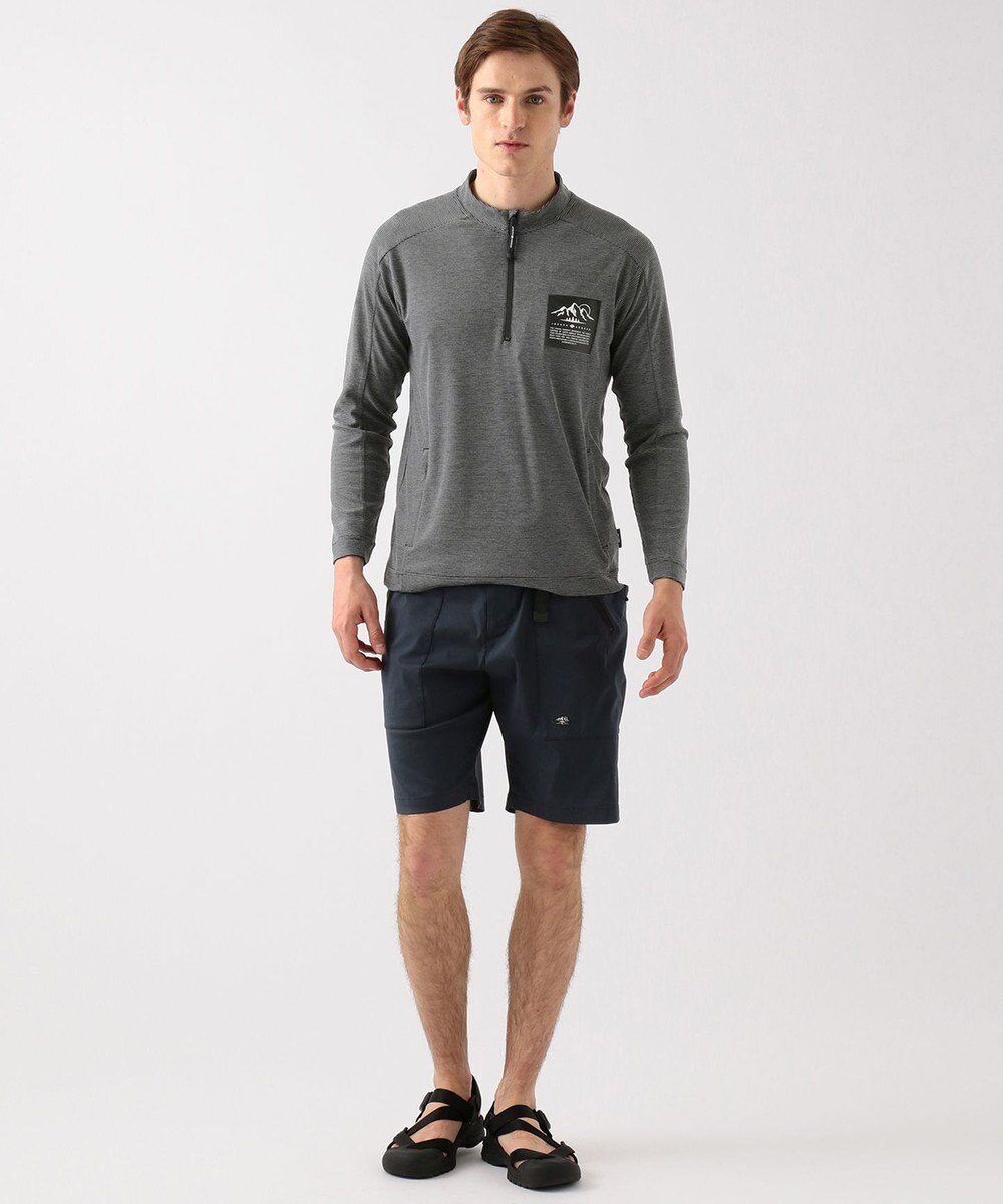 JOSEPH ABBOUD MOUNTAIN デルタメッシュ ハーフZIPカットソー 