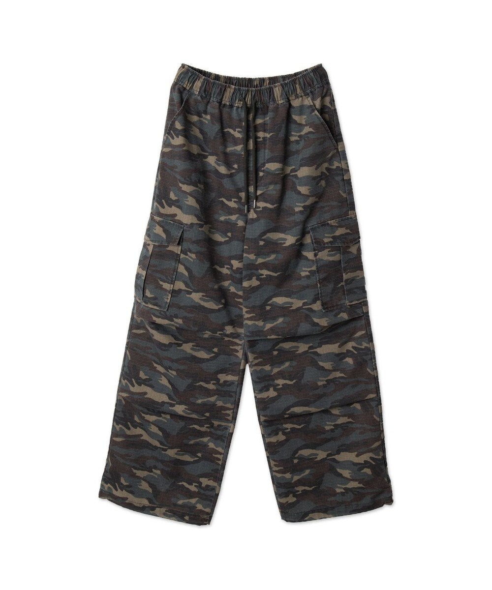 WEGO 【ウエストゴム】ヴィンテージウォッシュパラシュートカーゴパンツ 