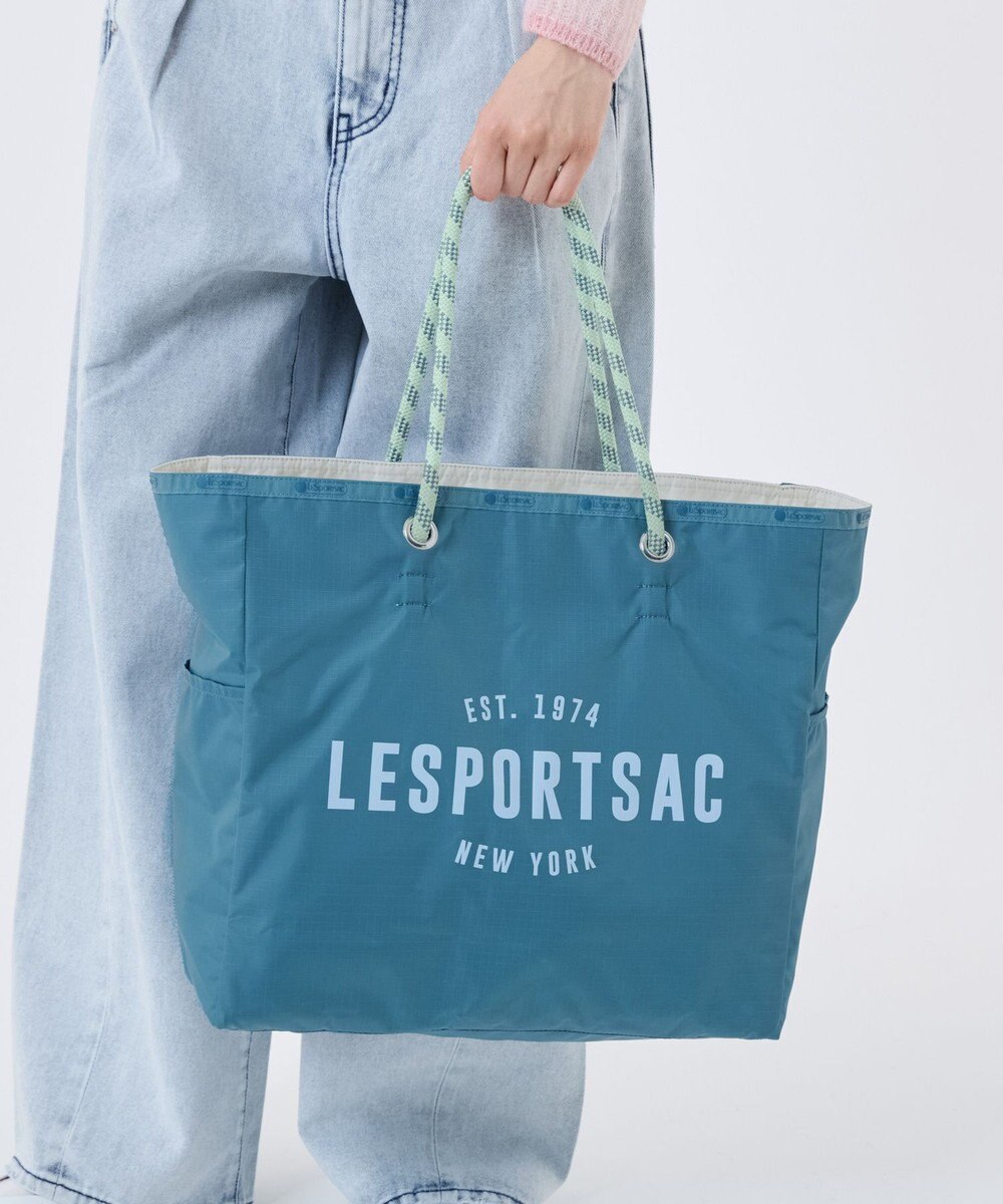LeSportsac LARGE 2 WAY TOTE/2ウェイブルーインディゴ/メレンゲ 