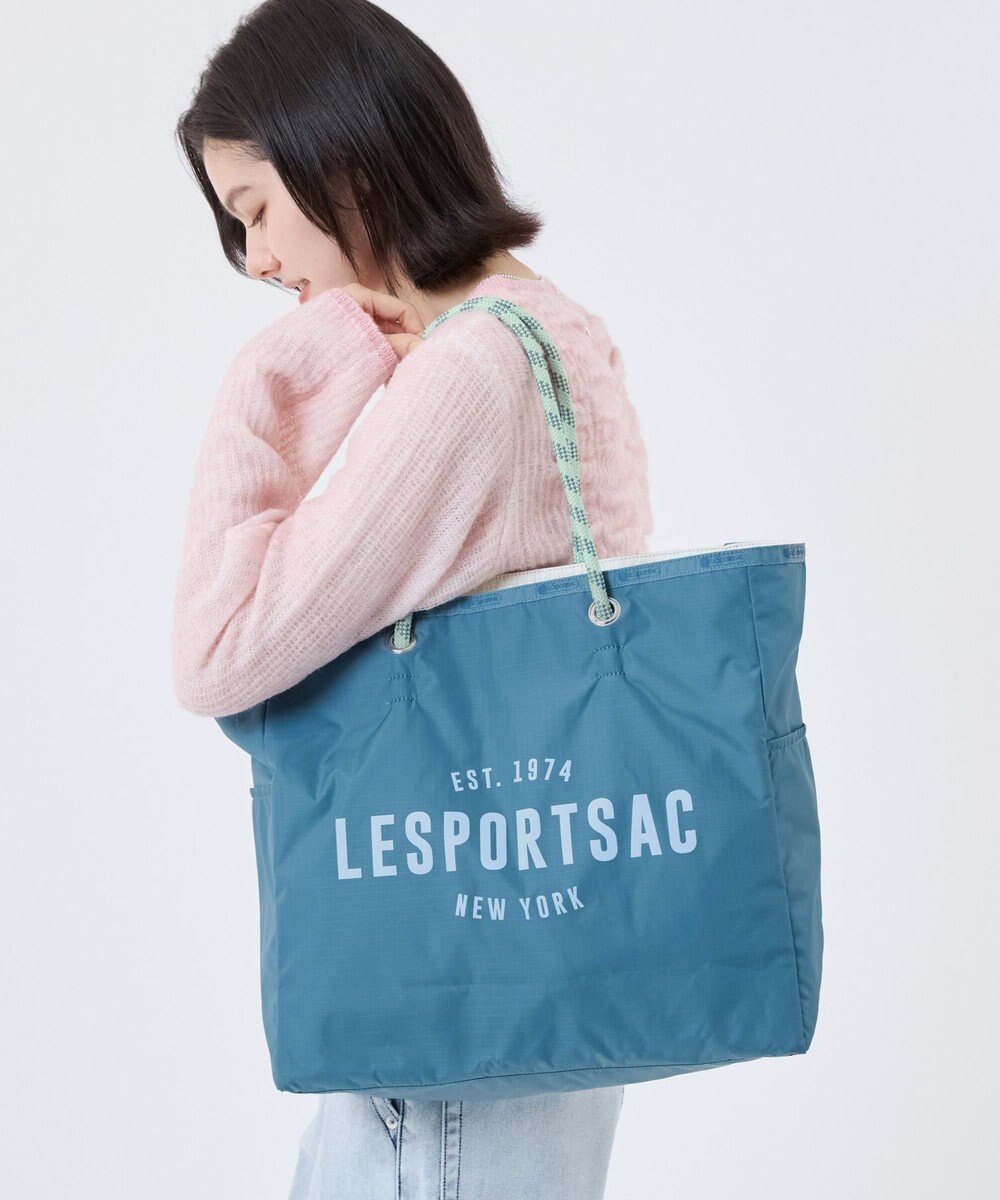 LeSportsac LARGE 2 WAY TOTE/2ウェイブルーインディゴ/メレンゲ 
