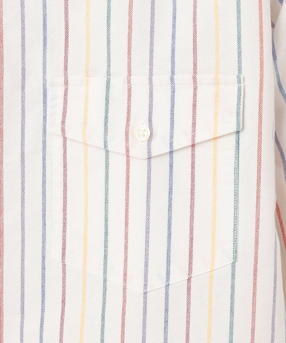 J.PRESS MEN コットンオックス マルチストライプ シャツ / ボタンダウン 