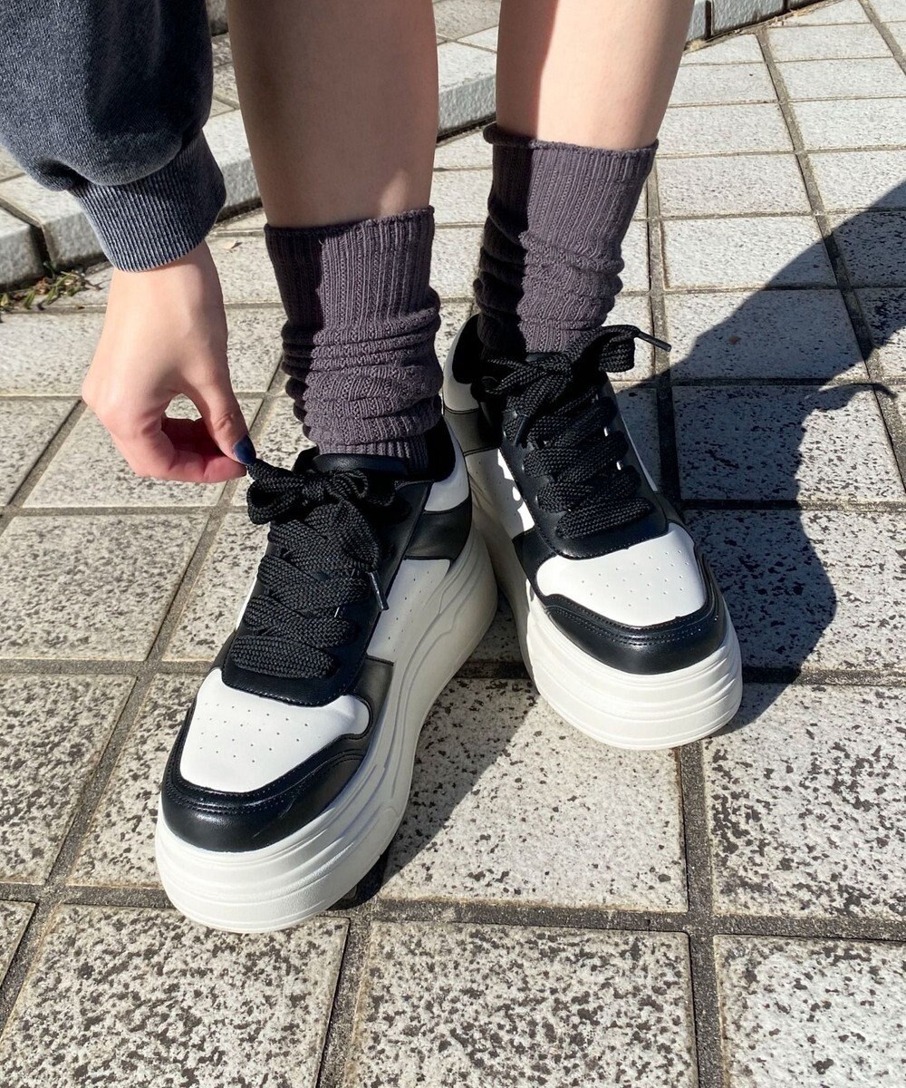 WEGO ボリュームレースアップ厚底スニーカー 