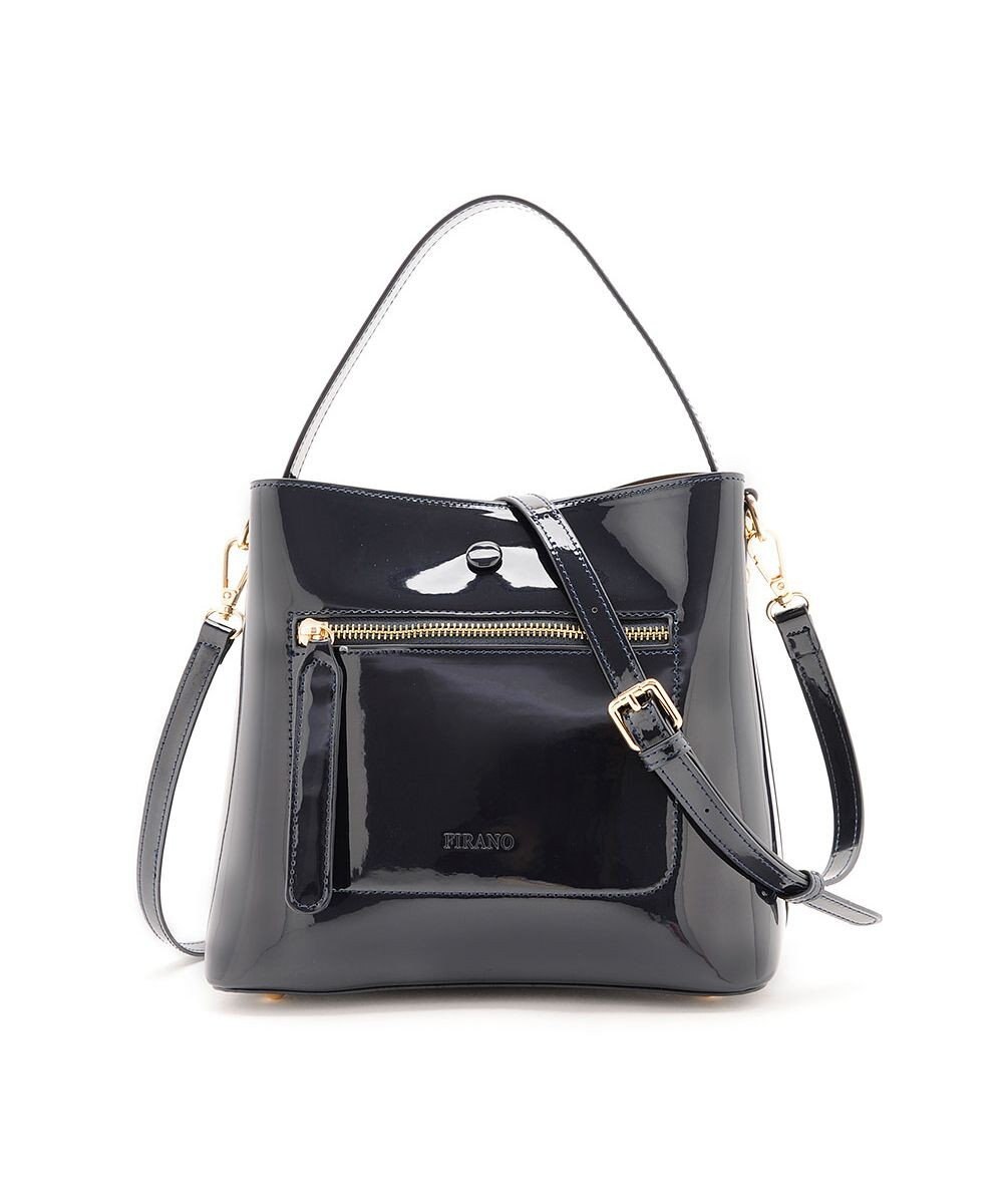 MioFIRANO スクエアエナメルハンドバッグ 2WAY　FIRANO フィラノ 