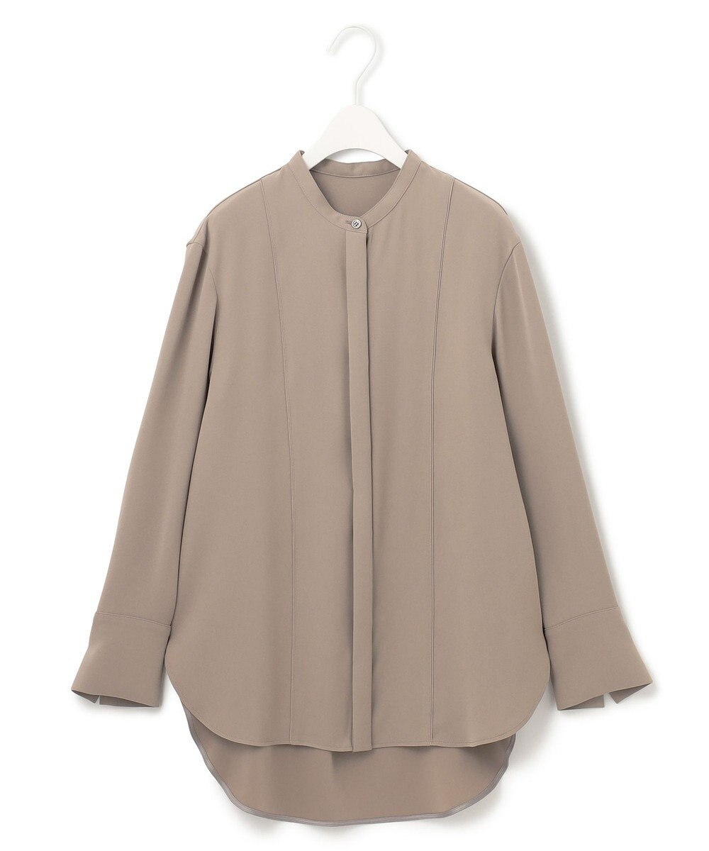 ICB L 【WEB限定カラーあり・洗える】 ライトダブルクロス バンドカラーシャツ 