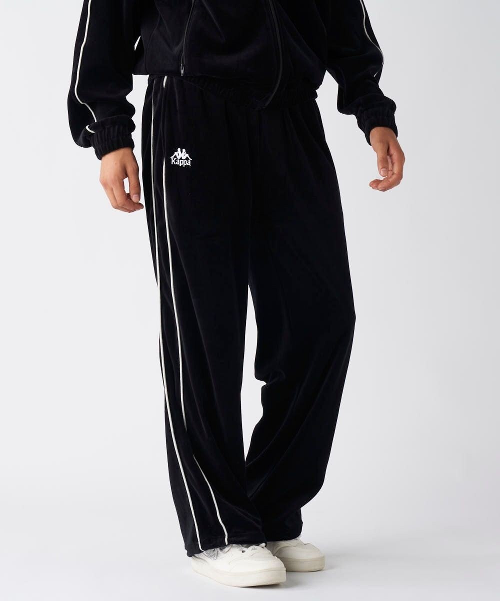 OP／FILA 【Kappa】ワイド ベロアトラックパンツ 