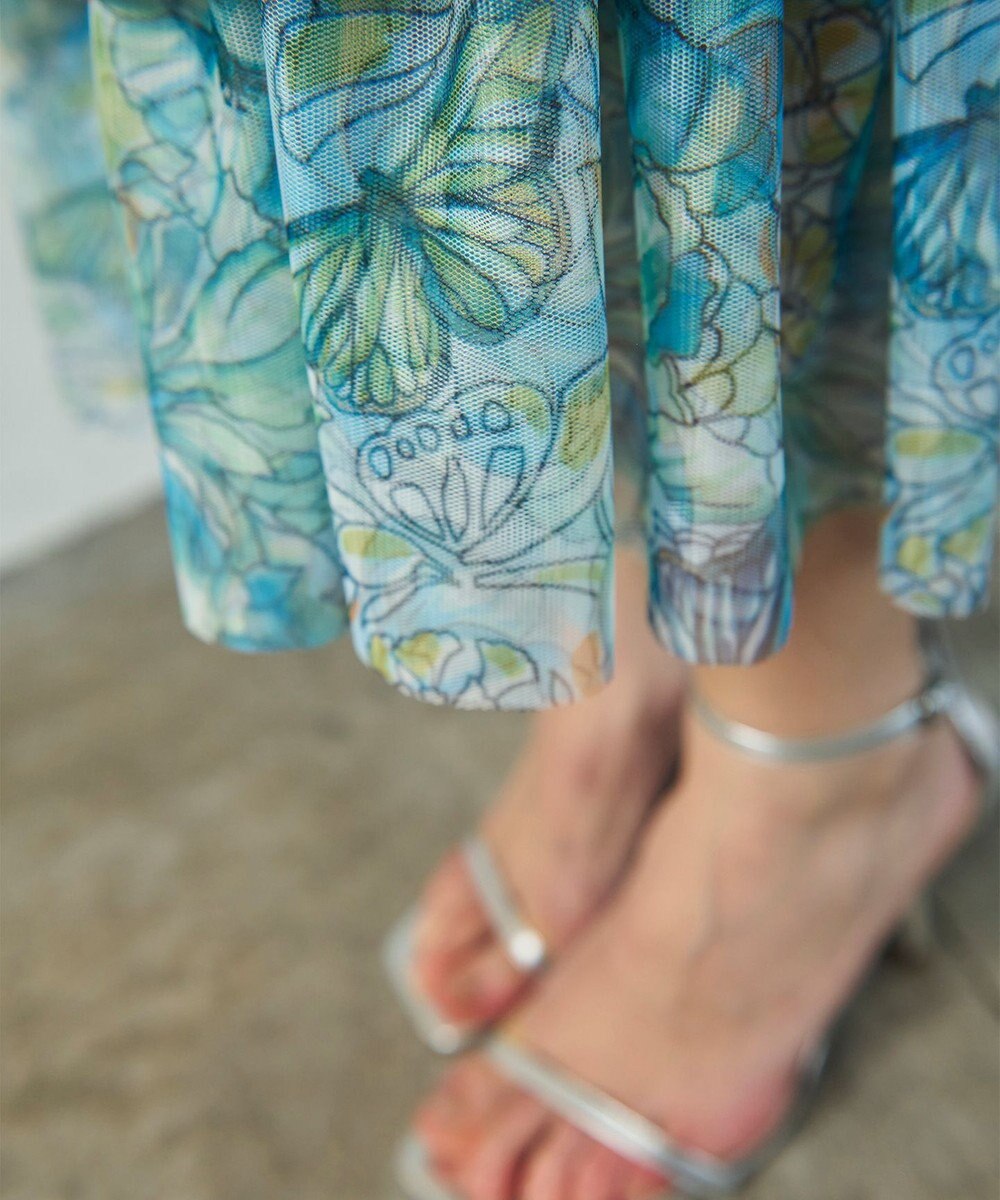 GRACE CONTINENTAL フラワーガーデンプリントスカート 