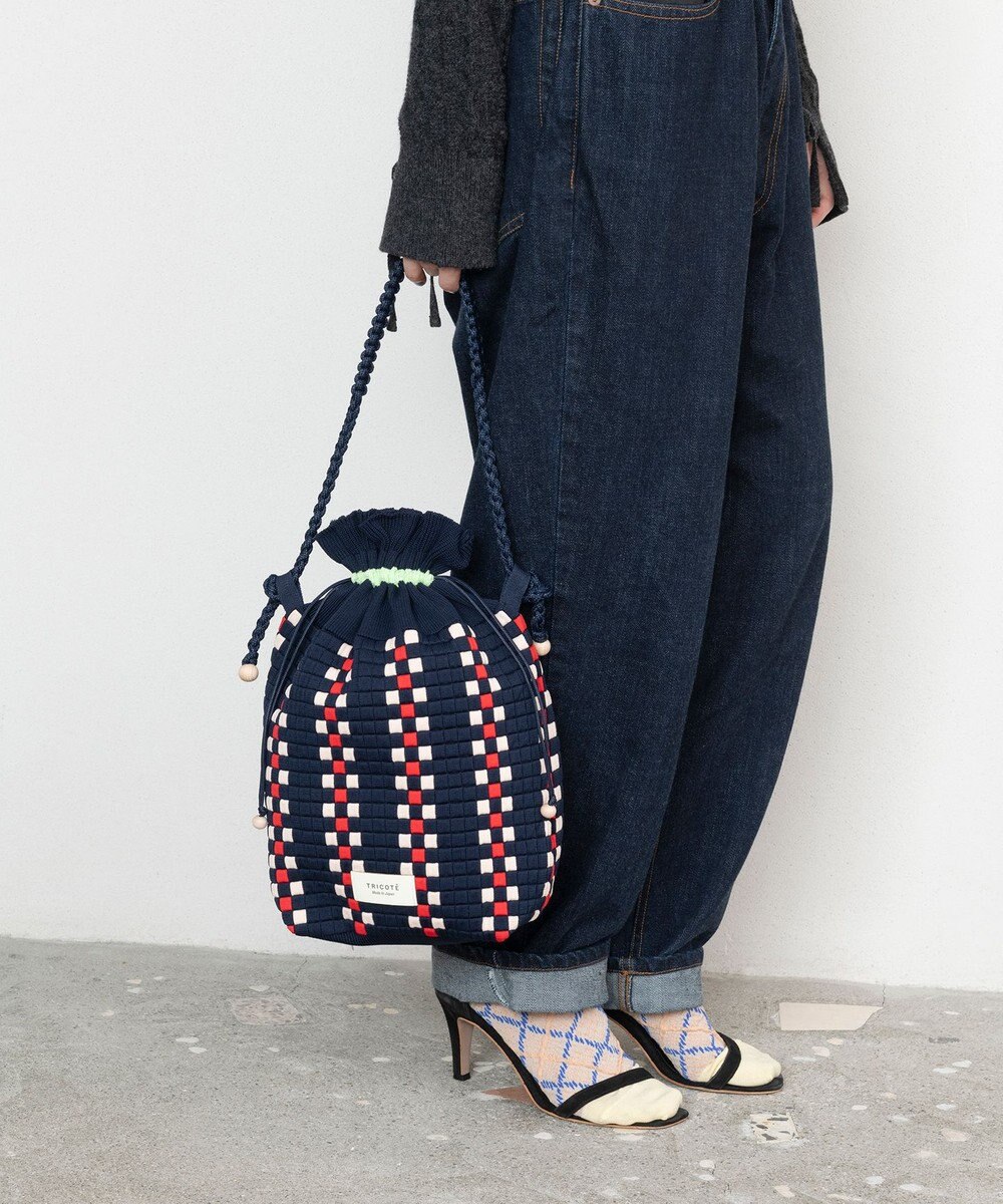 TRICOTE ピクセル巾着ポーチバッグ 