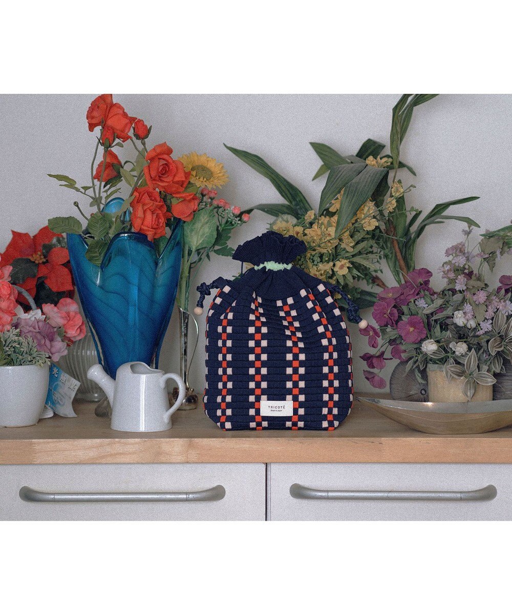 TRICOTE ピクセル巾着ポーチバッグ 