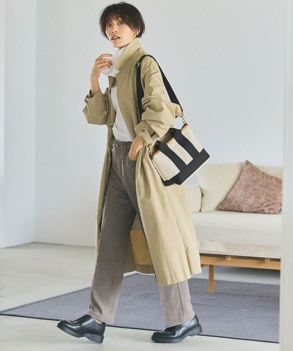 TOPKAPI 【Breath TOPKAPI】スコッチグレイン ネオレザー ミニ トート バッグ ショルダー付き S 