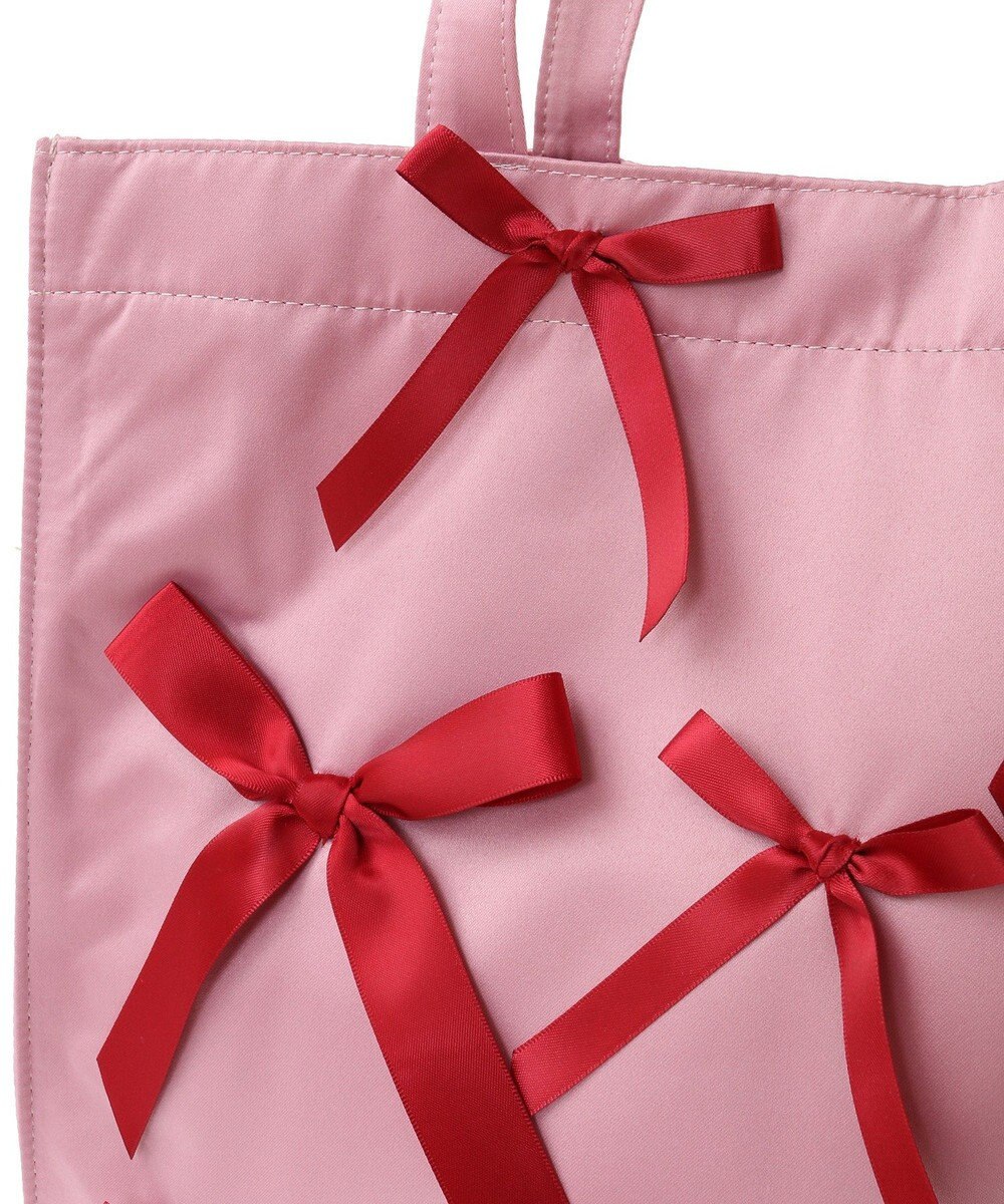 Maison de FLEUR リボンサテンスクエアトートバッグ 