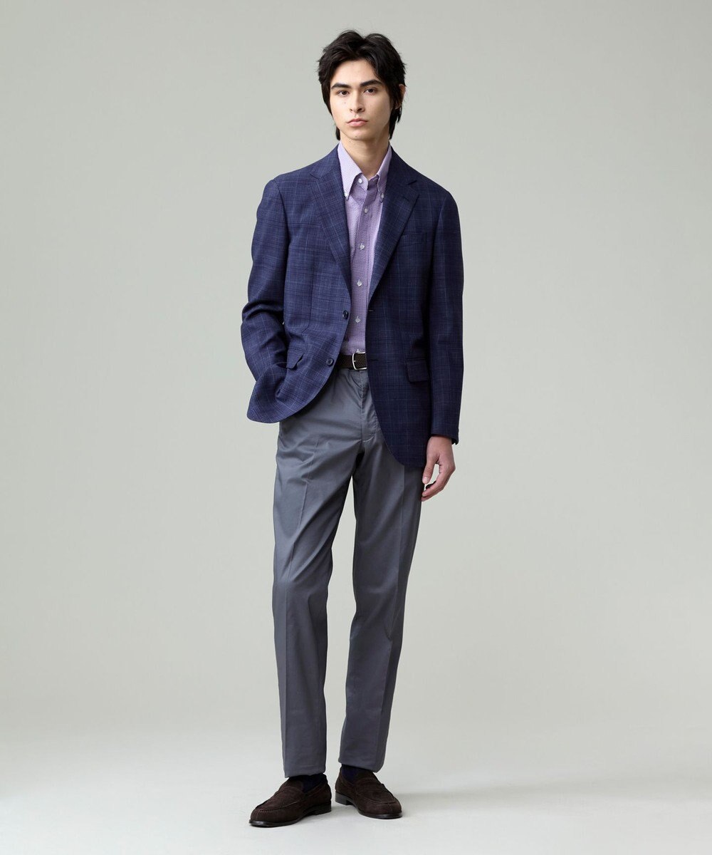 J.PRESS MEN 【ストレッチ】グリストーンダンプ ステムテーパードパンツ 