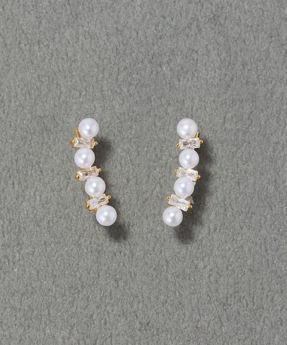 Phoebe 2wayパールブリンクピアス&イヤリング　ゴールド 