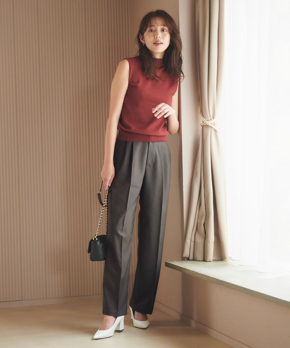 Feroux 【洗える・アンサンブル】パールポイントアンサンブル ニット 