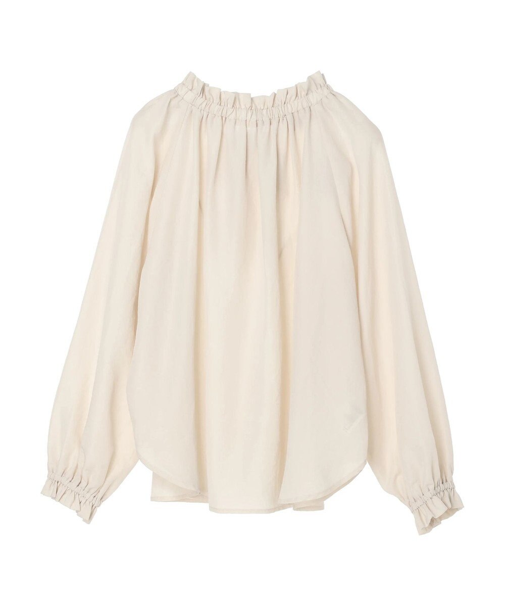 Green Parks スタンドフリルボウタイブラウス 