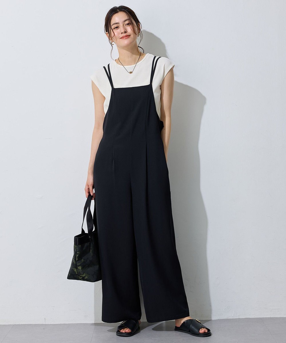 ANY 【2SET/洗濯機可】プルオーバー×キャミサロペットセット 