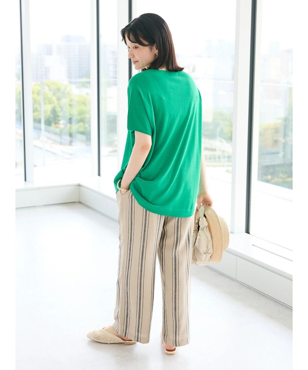 CRAFT STANDARD BOUTIQUE リネンレーヨンストライプイージーパンツ 