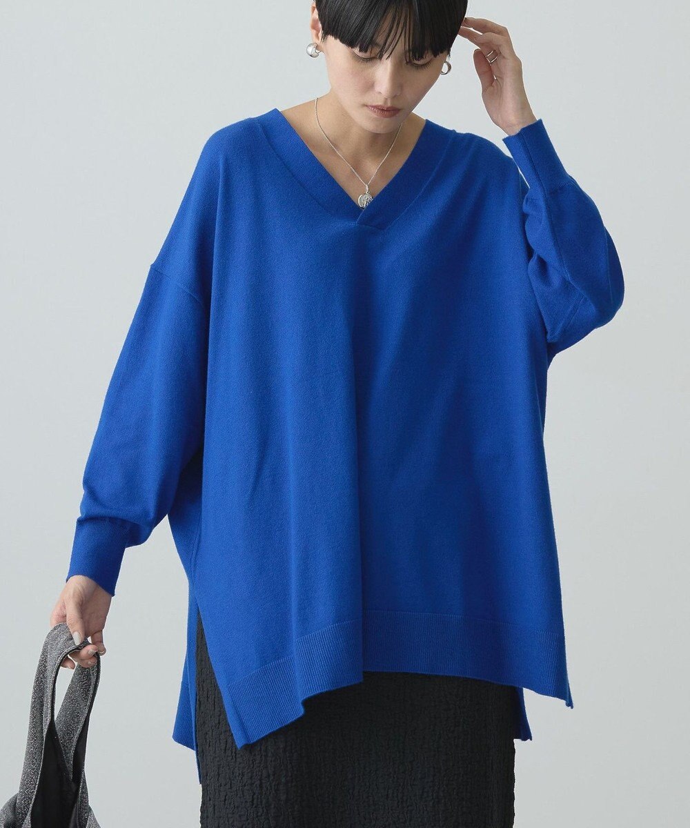 AMERICAN HOLIC バイパチＶネックロングニットプルオーバー 