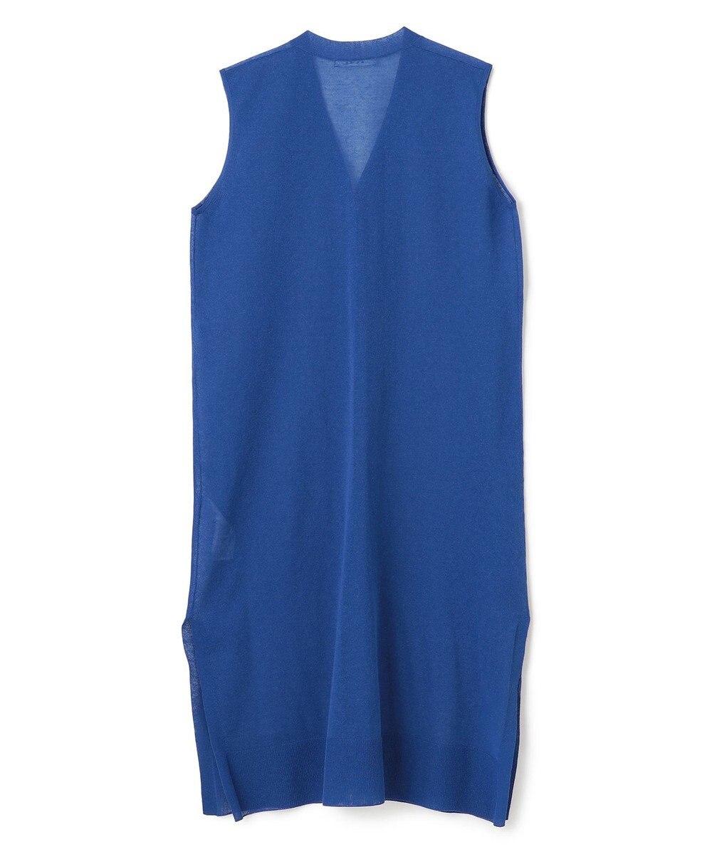 BEIGE， 【洗える】MILANO / リネン混シアーロングジレカーディガン 