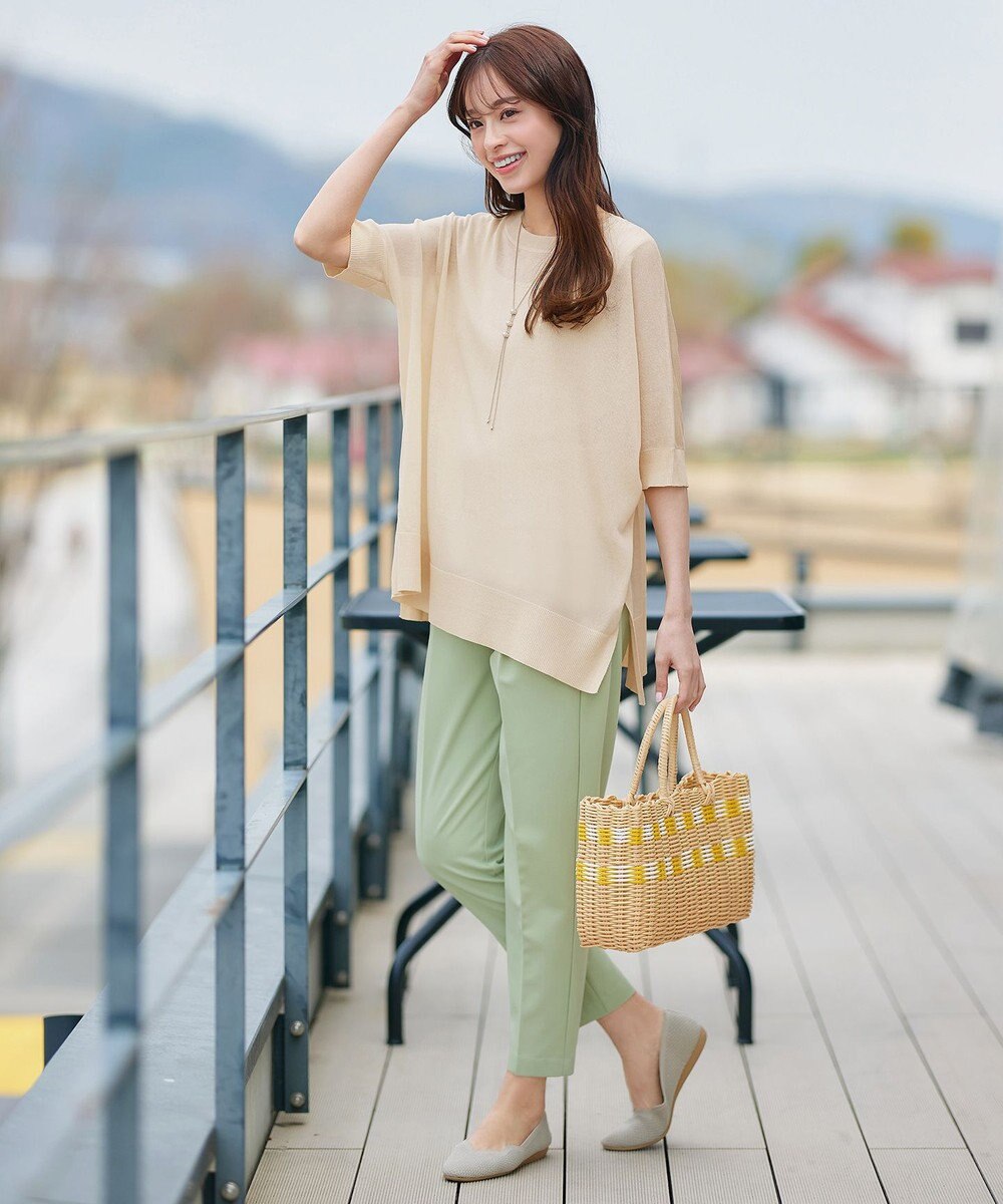 Tiaclasse 【新色追加】サラサラUVシアーニットドルマントップス 