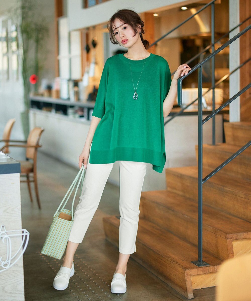 Tiaclasse 【新色追加】サラサラUVシアーニットドルマントップス 