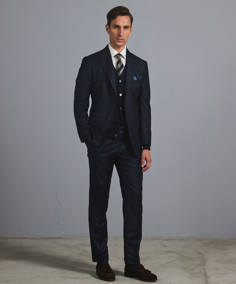 GOTAIRIKU 体温調整に【洗える/チクチクしにくい/ピリングしにくい】イタリア糸 ハイゲージ カーディガン_WOOL100% 