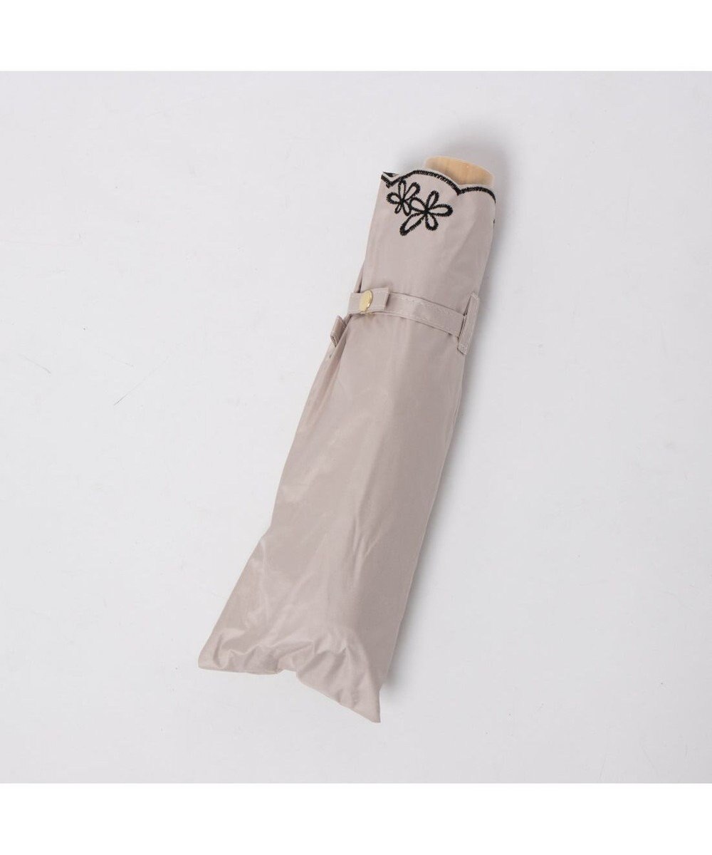UNBILLION カシュネ cachenez /【晴雨兼用　日傘　UVカット率・遮光率100％生地使用 】PUプチフラワー刺繍ミニ折りたたみ傘 