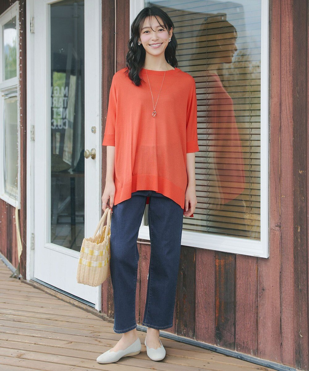 Tiaclasse 【新色追加】サラサラUVシアーニットドルマントップス 