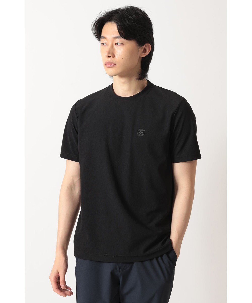 DAKS エンボスロゴ ポリエステルTシャツ 