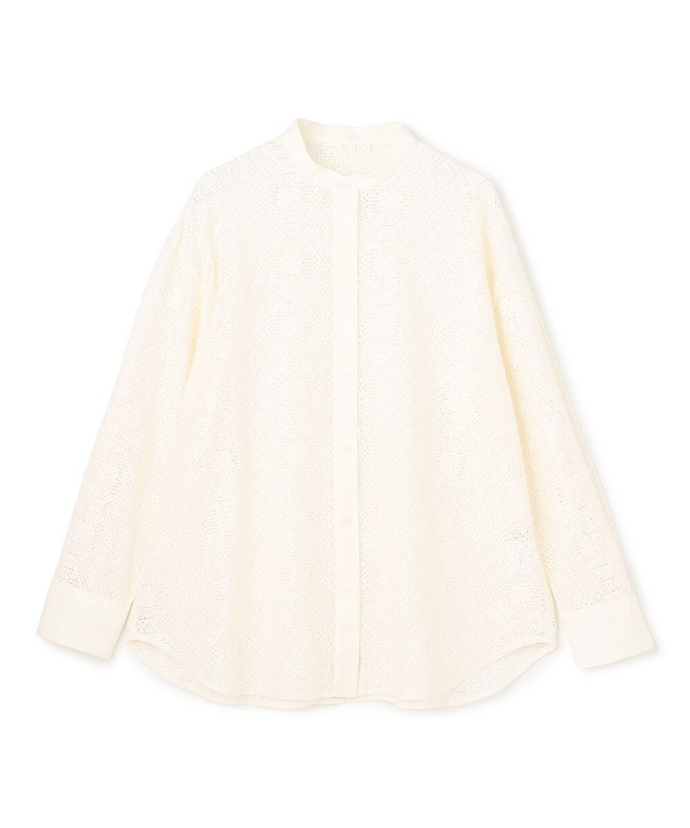 UNFILO ブロックレース バンドカラーシャツ 