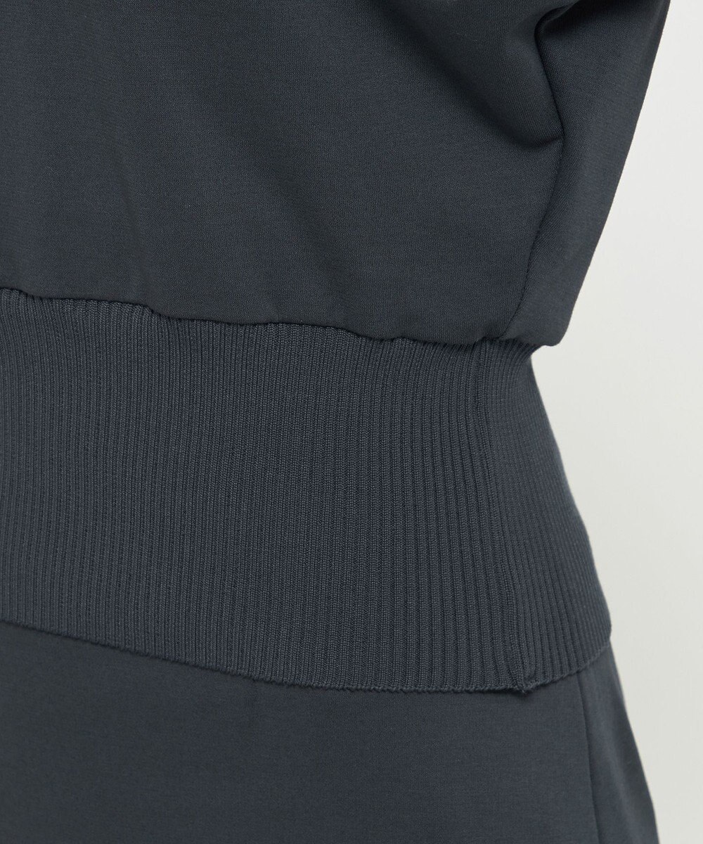 uncrave ダブルフェイスジャージー ドルマンスリーブリブトップス 