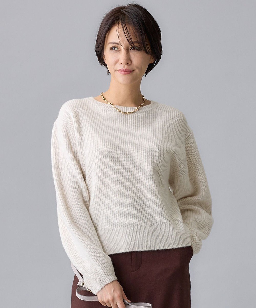 自由区 【洗える】ウールカシミヤブレンドプルオーバー ニット 