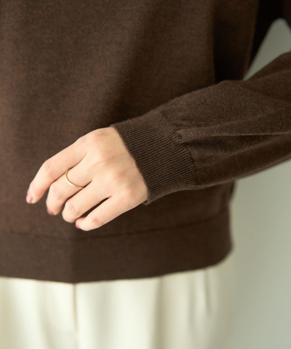 YECCA VECCA 2wayフリルクルーネックニット 