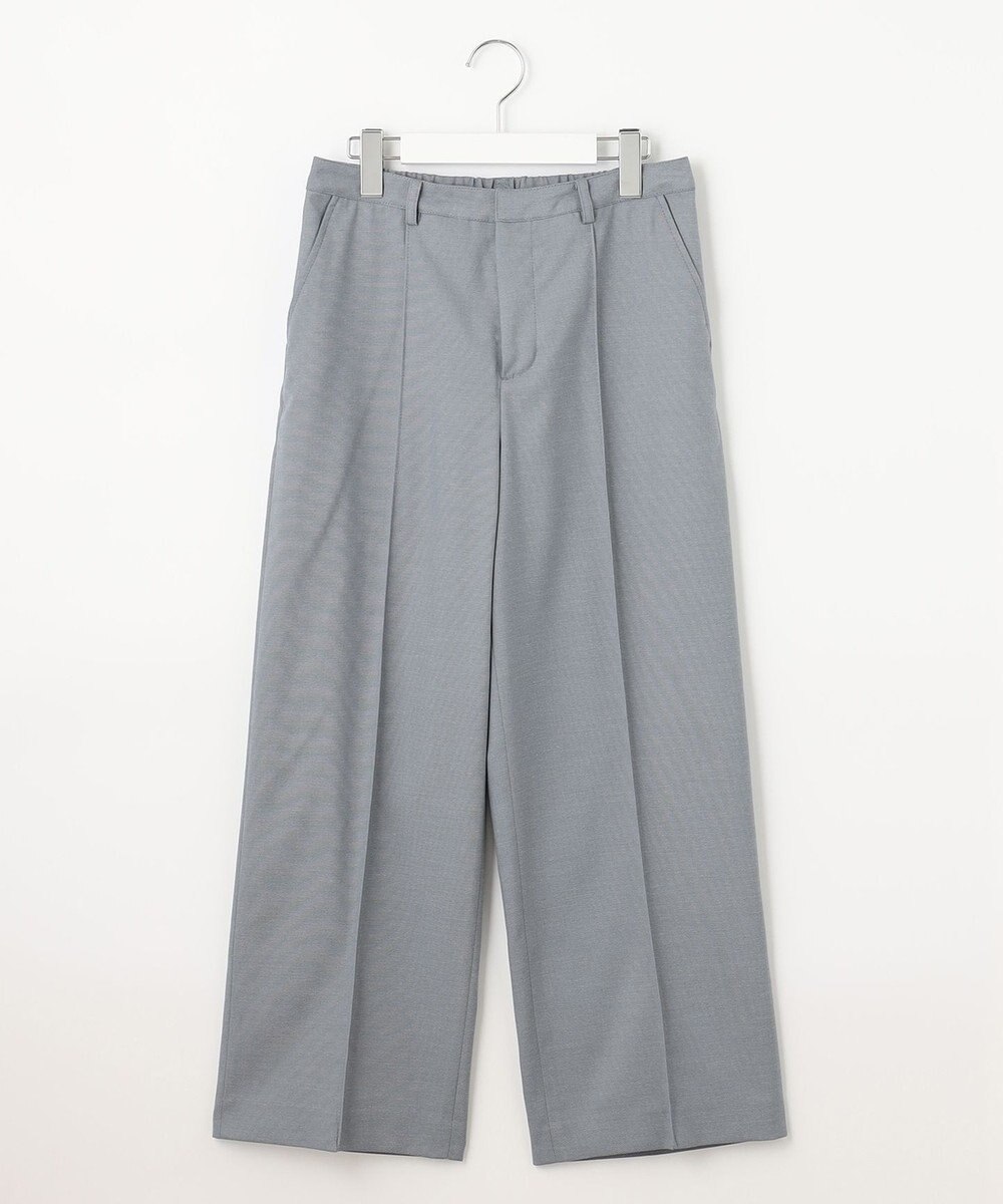 J.PRESS LADIES 【洗える】T/Rシャークスキン セミワイド パンツ 