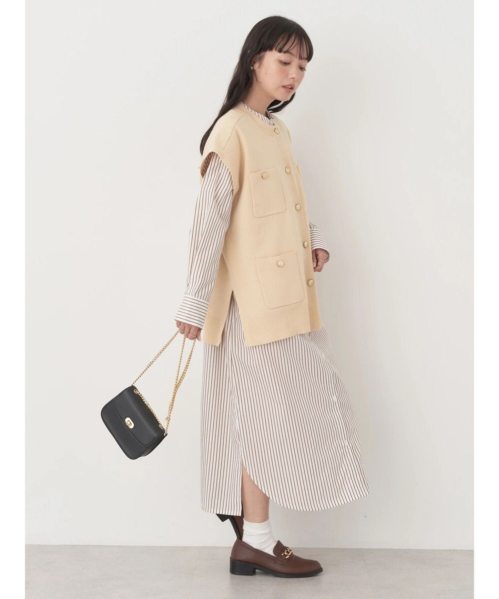 earth music&ecology 金ボタンニットベスト 