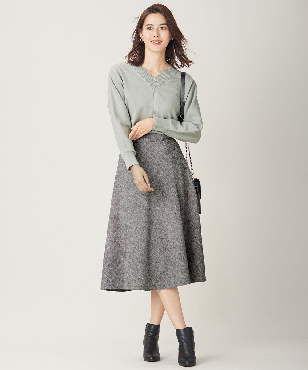 ANY SIS 【洗える】Ｖネックセンターポイント ニット 