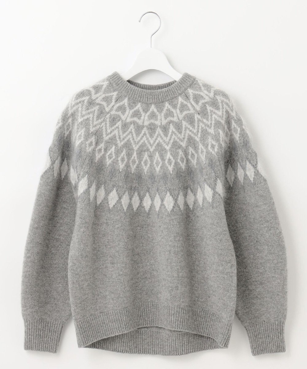 自由区 L フェアアイル クルーネックニット 