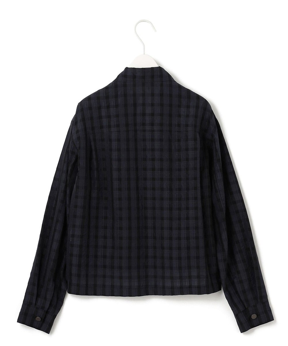 ICB シアーチェックジャカード クロップドジャケット 