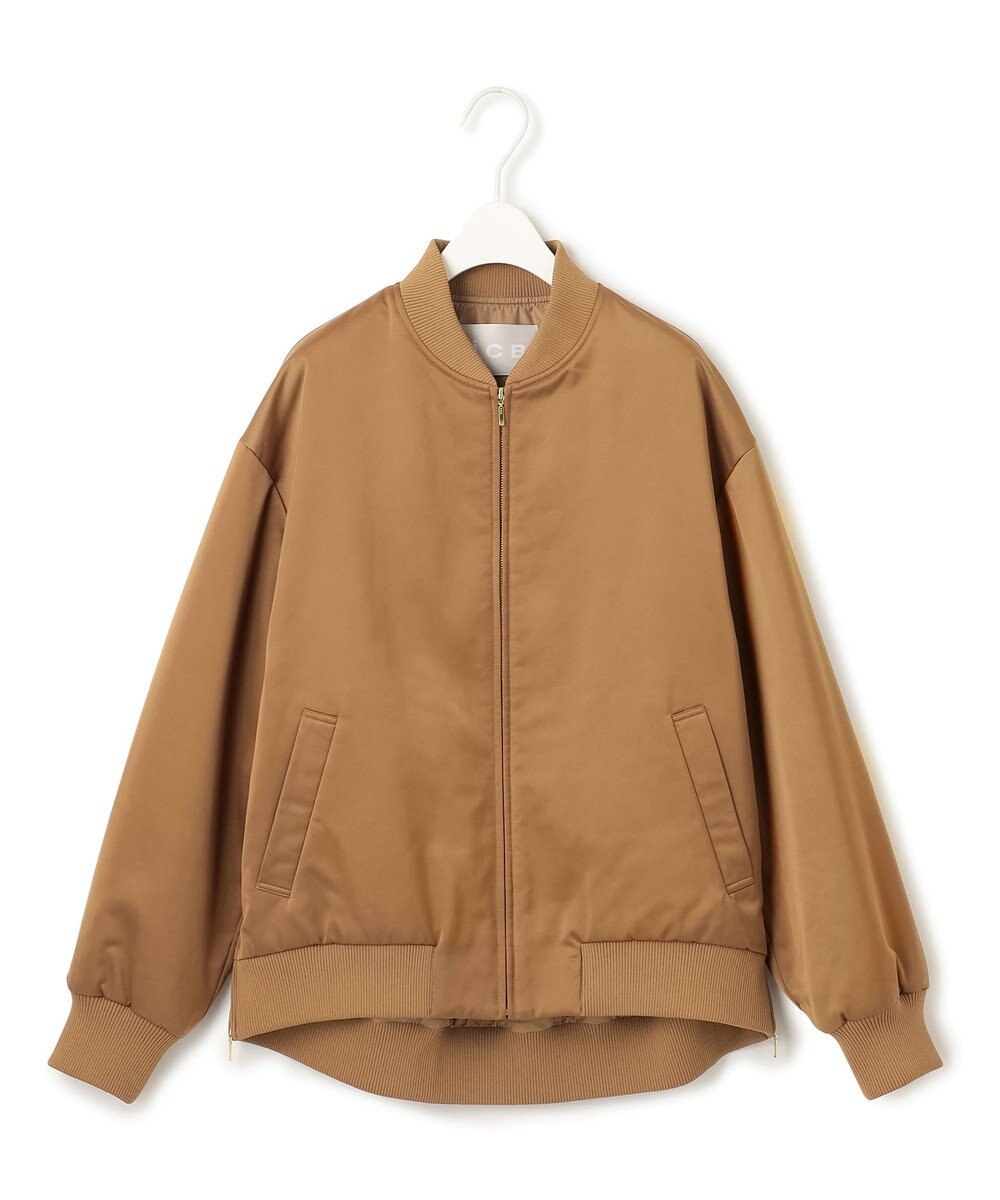 ICB 【洗える】 マットサテン MA-1ブルゾン 