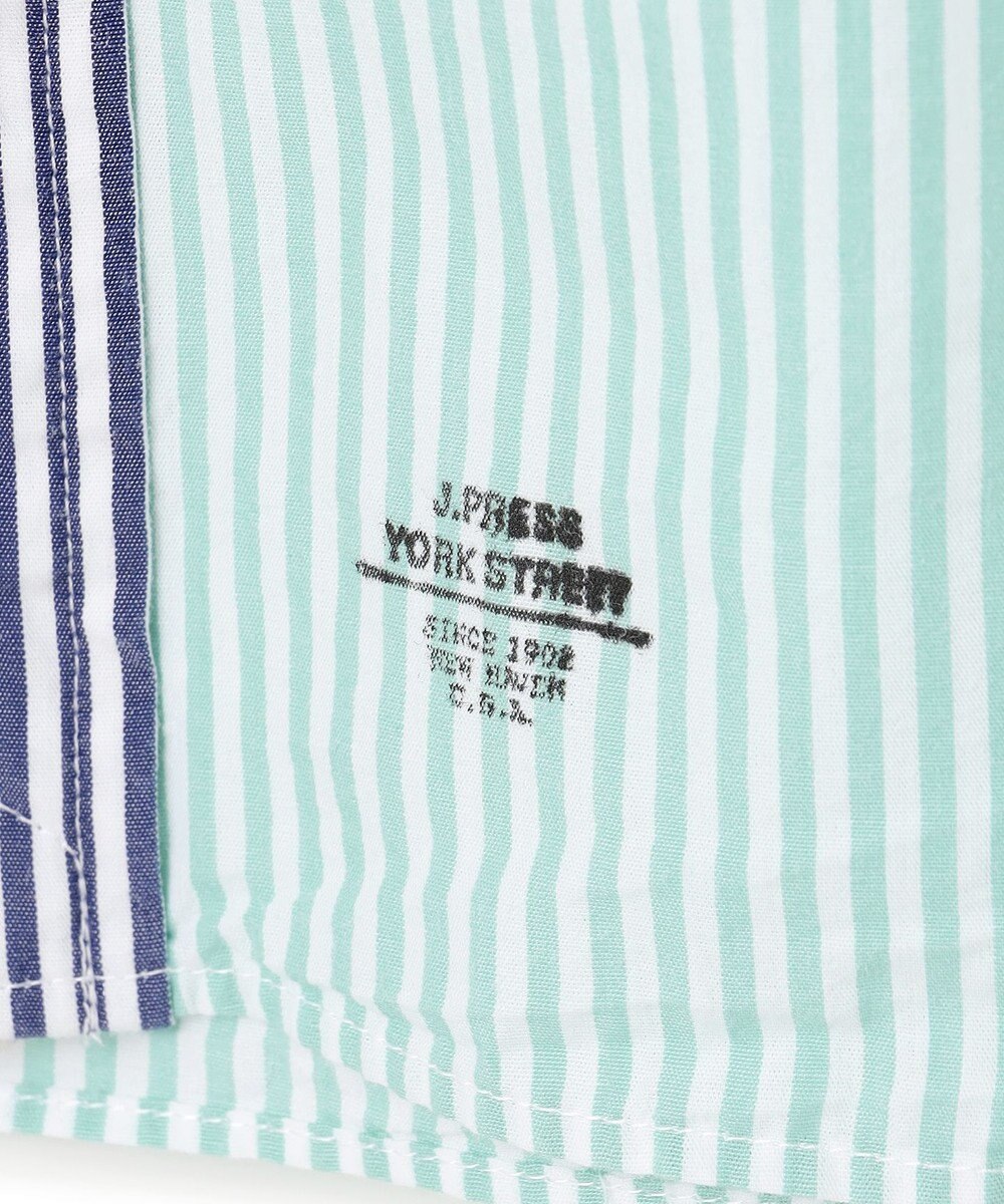 J.PRESS YORK STREET 【UNISEX】クレイジーパターン バンドカラーシャツ 