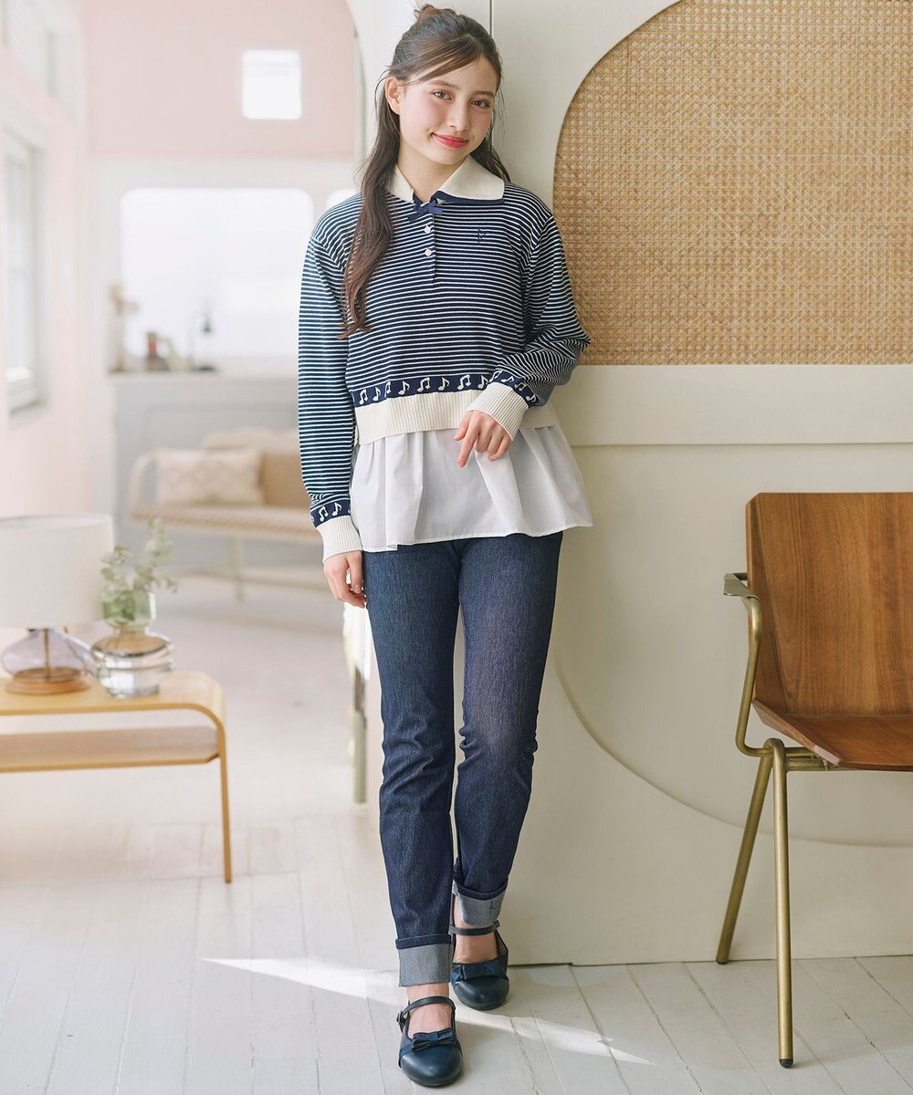 組曲 KIDS 【150-160㎝】ハーモニー ボーダートップス 