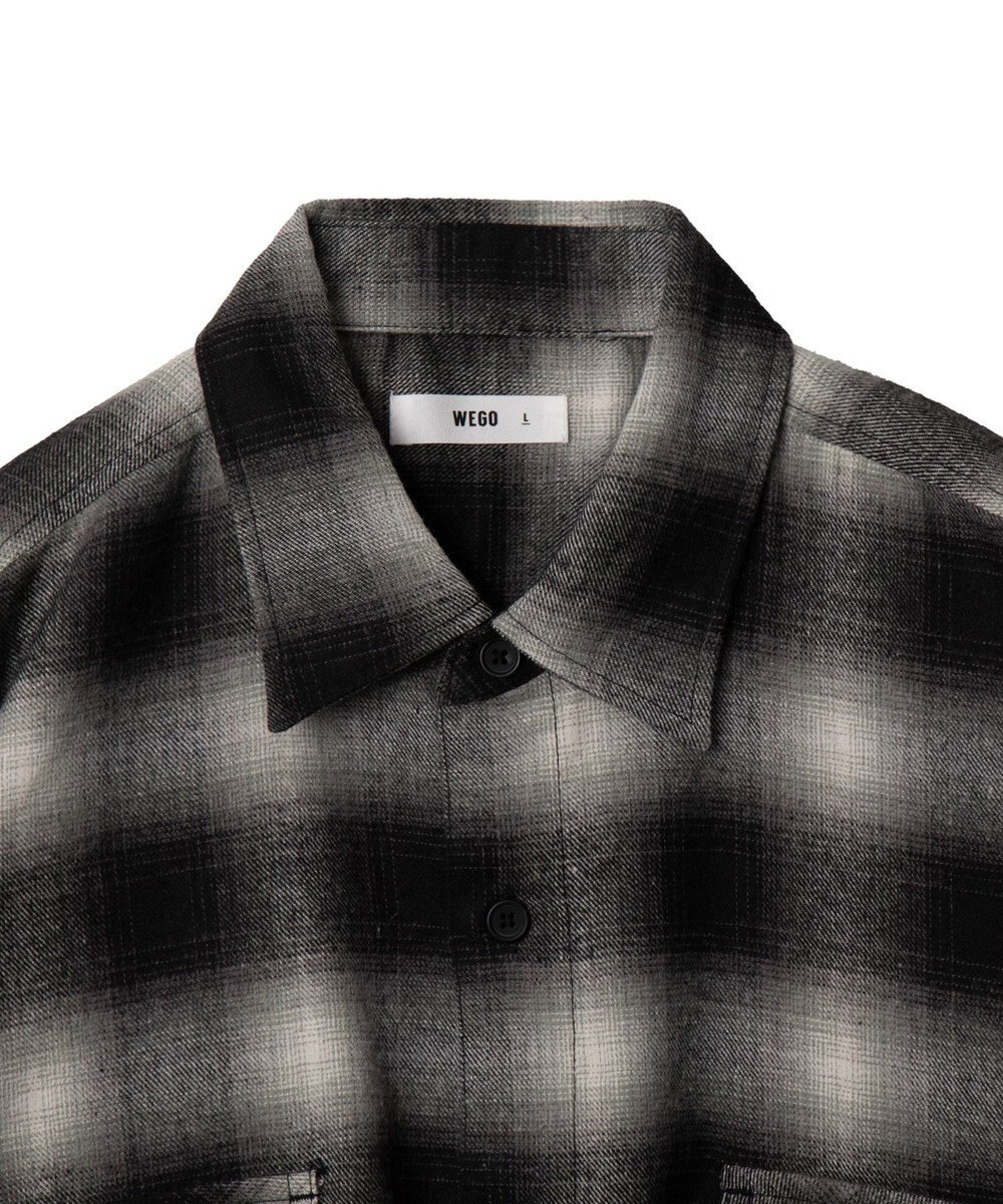 WEGO 【ユニセックス着用ITEM/SMLサイズ展開】チェックネルシャツ 